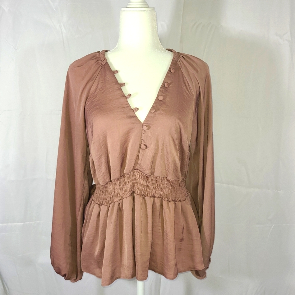 Asos light rose silky blouse size S us38